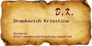 Draskovich Krisztina névjegykártya