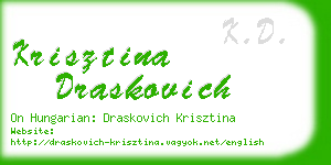 krisztina draskovich business card